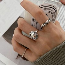 가족반지 커플링 디자인 백금 20대 실버 반지 커플 액세서리 기능 패션 빈티지 트위스트 둥근 모양 기하학적 타이 실버 쥬얼리 트렌드