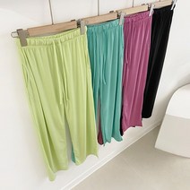 메이룸 깔롱팬츠 찰랑 옆트임 기본 일자 홈웨어 밴딩 팬츠