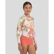 립 컬 GIRLS LONG SLEEVE 서핑 서프SUIT 웻수트 웻슈트 서핑수트 서핑수트, 분홍색, 14