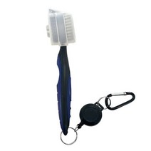 1 PC 골프 클럽 브러시 양면 그루브 청소 브러시 퍼터 청소 도구 벨트 카라비너 골프 액세서리 드롭 선박, 네이비 블루