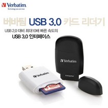 [바보사랑] USB 3.0 미니 카드리더기 SD 멀티카드리더기, 색상:블랙