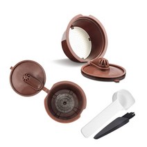 커피 머신 호환 부품 재사용 가능한 캡슐 컵 nescafe dolce gusto refillable 필터와 되는 스틸리스 얼룩 3rd crema 도저, 1보통 1크레마