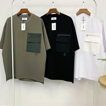 반팔오버핏 포켓 반팔티