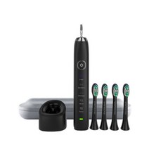 전동 칫솔 S100 울트라 소닉 음파 무선 충전식 배터리 IPX7 방수 포함 엑스트라 브러쉬 헤드, 03 s100Black with 4head