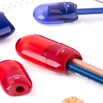 Faber Castell 연필깍이 미니 샤프너 싱글홀 더블홀, 벤타샵레드 싱글 UK00425, 1개