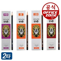 문화 더존 연필 2B B HB 4B심 12본 x2개, B