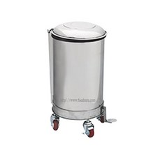 이동식 페달휴지통 스텐인레스 50리터, 이동식 페달 휴지통 50L