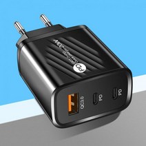 RYRA 20W 충전기 C 초소형USB 벽 플러그 멀티 포트 미국 EU 영국 어댑터 아이폰 샤오미 삼성 화웨이 전화 액세서리, CHINA, BLACK EU, 05 BLACK EU