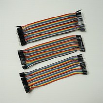 [파츠키츠] 40P듀폰케이블/점퍼와이어/20cm/아두이노, Female to Female(암-암)