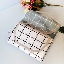 로미즈 방수 피크닉 돗자리 휴대용 감성 대형 매트 S, 01.화이트체크