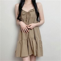 [비위치] 린넨 캉캉 나시 미니원피스
