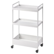 이케아 NISSAFORS 니사포르스 카트 50.5x30x83 cm, 화이트, 3개