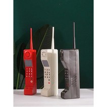 7080 복고 유선전화기 초창기 휴대전화 인테리어 소품, 블랙랙