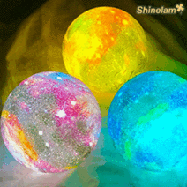 [당일출고] 16색 샤인램 행성 미러볼 led 스탠드 침실 선셋 조명 무드등 수유등, 샤인램 갤럭시 무드등 15CM  충전아답터