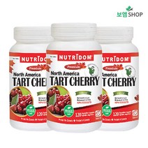 뉴트리돔 타트체리 몽모랑시 다트체리 Tart Cherry 120캡슐 3병 캐나다 직배송