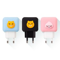 카카오프렌즈 퀵차지 QC3.0 고속 충전기 급속 어댑터, 라이언블랙