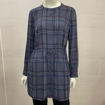 [PAT/피에이티] 봄 가을 데일리 입기 좋은 중년여성 체크 롱 긴팔 여자 블라우스 1G62509(804) 엄마 할머니 선물 옷