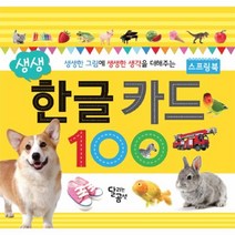 웅진북센 생생 한글 카드 100 스프링북, One color | One Size@1