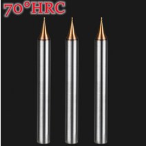 호환 HRC70 CNC 엔드 밀 카바이드 텅스텐 가공 알루미늄 TiCN 코팅 미니 밀링 커터 소형 직경 마이크로 0.1-0.9mm, [07] 70 Hardness, [01] 0.1xD4x50mm-2F