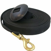 Intrepid International Lunge LINE 7.6m25피트 W/SNAP 및 고무 스톱 블랙 USA 미국, BLACK