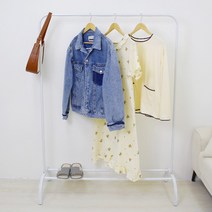 심플한 모던 스틸 이동식 행거 1100 화이트