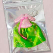 한국적인선물 전통한복키링18cm 외국인단체선물 한국기념품샵 인사동, 초록