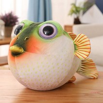 복어인형 봉제 작은 물고기 인형 실물 복어, 26cm, 그린