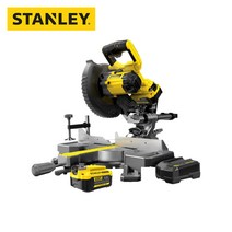 스탠리 SCM701M2-KR 20V MAX 충전 7 1/4인치 슬라이딩 각도절단기 세트(4.0Ah 2팩 톱날포함), 1개