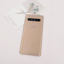 뒷면 수리 뒷판 교체 호환 하우징 케이스 원래 삼성 S10 5G G977 다시 배터리 커버 갤럭시 S 10 5g 전화에 대 한 후면 유리 도어 부품 및 카메라 렌즈, Gold
