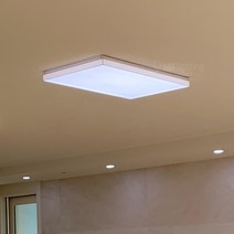 [산본문화조명] 엣지 아크릴 거실 2등 LED 60W 거실등 방등, 전구색상: 주백색(중간빛)