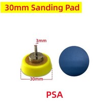 원형 에어 무선 샌딩기 샌더기 자동차광택기 폴리싱 폴리셔 빼빠 미니 샌딩 패드 생크 직경 3mm 사포 자체 접착 후크 루프 백킹 플레이트 연마 디스크 샌더 패드, [05] 30 mm PSA