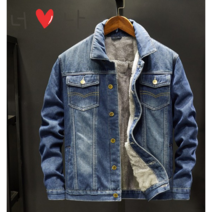남성 기모 데님 재킷 루즈핏