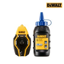 디월트 아토믹 9m 블루 초크 라인 세트 분통 포함 113g DWHT47258L 수평 선 표시 파란색