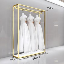 웨딩 드레스 랙 하이 엔드 디스플레이 바닥 장착 골드 스튜디오 다리미 의류 샵 행어, 12 12