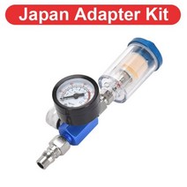 에어 레귤레이터 수분분리기 스프레이 건 공기압 조정기 게이지 직렬 오일 물 트랩 필터 분리기 JP EU US 어댑터 에어브러시용 공압 공구101076, AF-02 w JP Kit