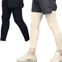 [국산제작] 다리토시 쿨 여름 발토시 1+1 2세트 레그 자전거 골프 스포츠 냉감 남자 살색, 블랙