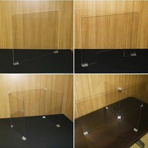 고정가능 비말차단 1인용 투명가림막 아크릴칸막이, 1인용 창구형