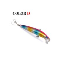 연필 크랭크베이트 하드 미끼 꽉 흔드는 슬로우 플로팅 낚시 루어 1 개, Color D