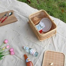 페이퍼가든 자체제작 튤립 베이지 피크닉 매트 A타입, 단품