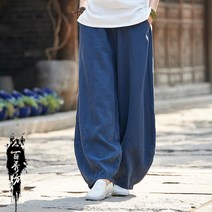 하렘팬츠 여자 알라딘바지 린넨 봄 여름 요가 빅사이즈 바지 태국옷