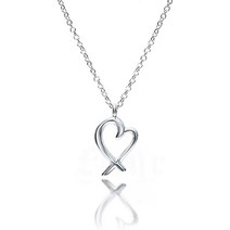 TIFFANY&Co. 티파니 목걸이 팔로마 피카소 러빙 하트 펜던트 (미니) 병행수입품 타운톡 실버 폴리쉬 크로스 세트 (품번:653)
