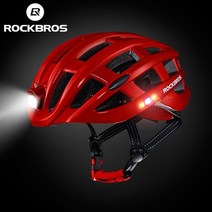 ROCKBROS 자전거 헤드 램프 야간 사이클링 헬멧 빛나는 헤드 라이트 경고등 MTB 자전거 헬멧 충전식 스포츠 SafetyCap