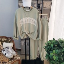 상상그이상 여성용 국내제작 썬키스세트 색감 좋은 부드러운 면 줄어듦 없는 트레이닝 세트 편한 사이즈 좋은 밴딩 조거팬츠 간절기 운동복 가성비 좋은 키작녀 코디