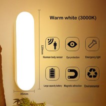 신박한 스마트 조명 앱 컨트롤 개인방송 게임 차박 캠핑 RGB 조명 스마트 모션 센서 캐비닛 조명 무선 LED, 01 Warm