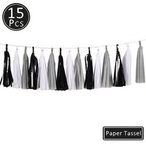 파티용품 풍선 아프리카별풍선 다이소풍선막대 여러 가지 빛깔의 DIY 티슈 페이퍼 술 화환 세트 샤워 기념일 생일 파티 웨딩 장식 공예 20 개, 06 Black Set