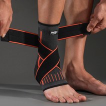 축구 발목 지지대 농구 보호 스트랩 벨트 1 개 보호대 러닝 스포츠 피트니스 장비 남자, Orange Bandage Ankle, 2XL-3XL