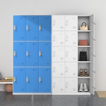 케비넷 미니 철제 수납장 캐비넷수납장, (6도어 락커) 퓨어 화이트 0.8mm