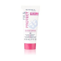 Rimmel Fix & Perfect Makeup Primer 30ml (Pack of 1), Fix and Protect UV Shield Prim