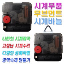 미호코리아 벽시계 부품 바늘세트 무소음 무브먼트 벽 시계 모터 부속 부속품 바늘 세트 QUARTZ 12888, 15번-무소음(18mm)+고리
