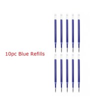 색연필 색 채점 색칠 연필 미술 5pcs 빈티지 컬러 잉크 펜 세트 빠른 건조 하이라이트 쓰기 0.5mm 볼펜 일기 드로잉 마커 라이너 아트 diy 학교, 10pcs 블루 리필
